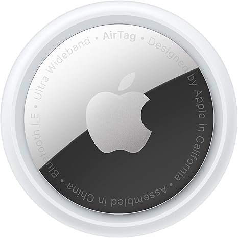 Apple AirTag Bluetooth tracker displayed on a clean white background