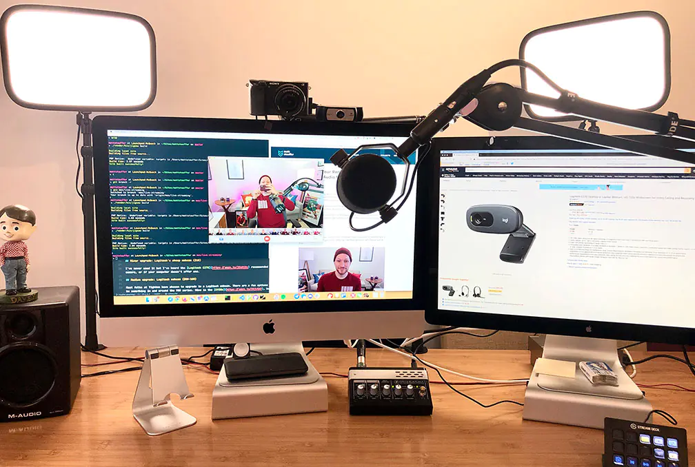 Logitech MX Brio work from home desk setup